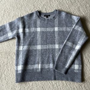 Banana Republic Plaid Wool Blend Sweater Size L